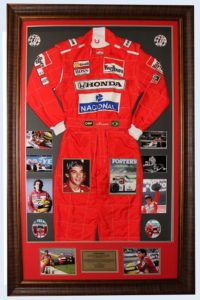 Ayrton Senna Replica Racing Suit with Signed Photo